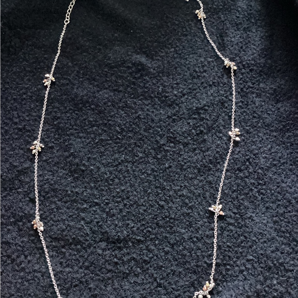 J. Jill Silver Necklace with Crystal Details
